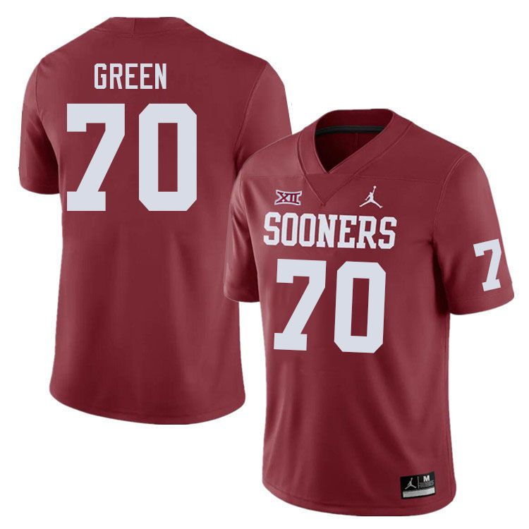 Oklahoma Sooners #70 Cayden Green College Football Jerseys Stitched-Crimson
